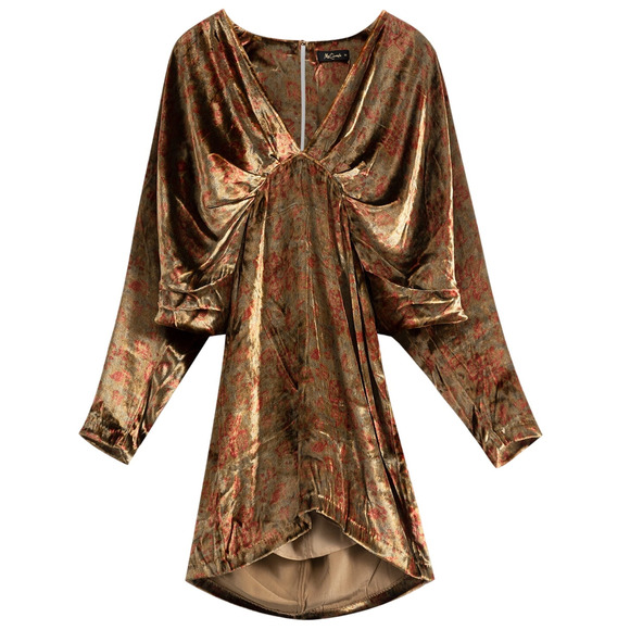 New Anthropologie Mes Demoiselles V-Neck Velvet Dress $480 SIZE 36 US 4 Floral - Picture 7 of 9